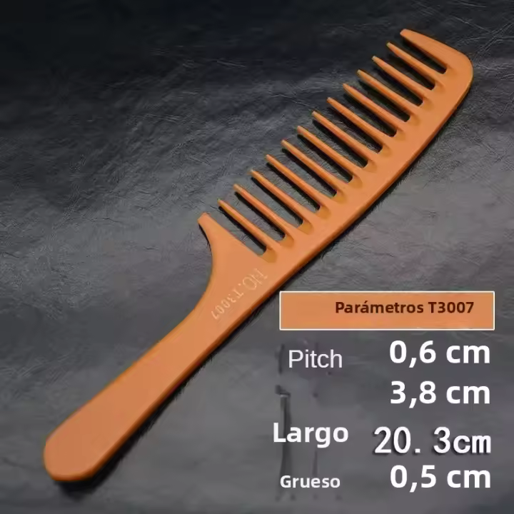 Peine Eléctrico Para Cabello De Calidad Superior Resistente Al Calor Con Dientes Anchos Herramientas De Estilizado Y Corte De Salon Accesorio De Peluquero - 1