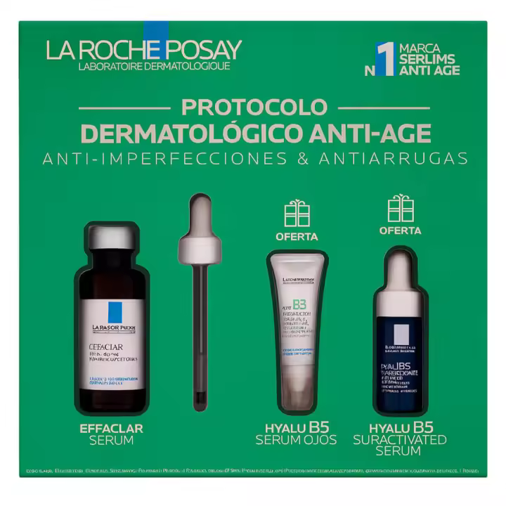 La Roche Posay Effaclar Sérum Ultra Concentrado 30 ml + Regalo Hyalu B5 Sérum Ojos 5 ml  Y Mela B5 Sérum 10 ml  Pack - 1