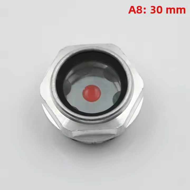 Vidrio De Nivel De Aceite Para Compresor De Aire 16mm-48mm Hilo Macho Metal Fitting Para Compresor De Aire Y Torno - 1