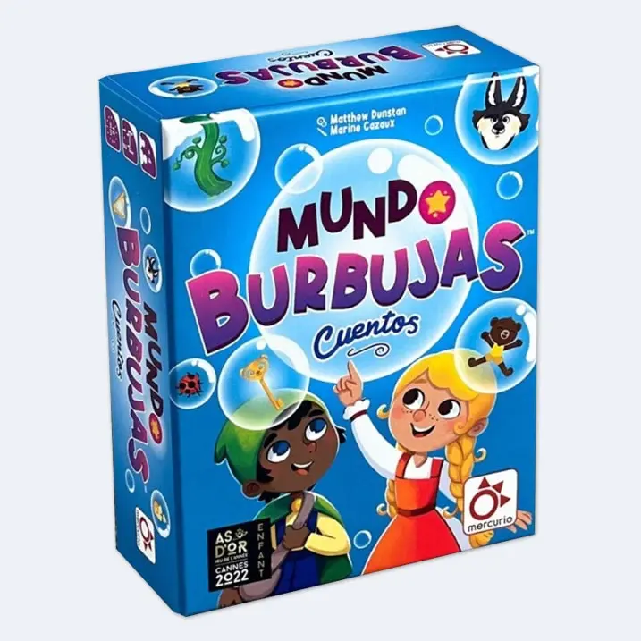 Mundo Burbujas Cuentos,  juego de cartas infantil en Español de agudeza visual, un juego narrativo sin texto perfecto para los más pequeños, para niños de 4+ años,  juegos Mercurio - 1
