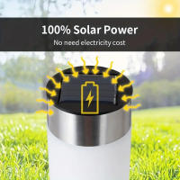 Luces Solares Para Jardín Y Patio LED Impermeables De Acero Inoxidable 1-8 Pcs Luz De Césped Para Caminos Y Jardines - details 2