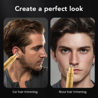Afeitadora Eléctrica Para Nariz Y Barba Trimmer De Cuello Para Hombres Y Mujeres Kit De Afeitar Rizador De Cejas Y Peluca Razor Remover - details 4