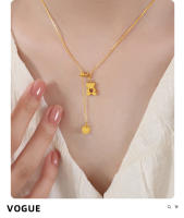 Collar con colgante de corazón de oso, diseño geométrico hueco de oso de amor, hebilla extraíble, collar de clavícula de acero de titanio ajustable, cadena de acero oxidado chapada en oro, accesorios de joyería para el cuello, regalo de fiesta para mujer - details 4