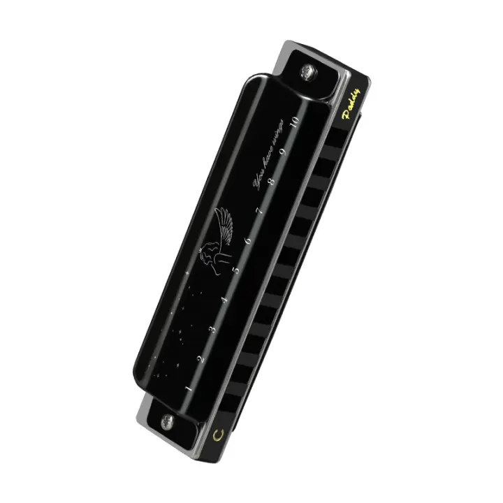 Romusic Harpa Diatónica De Blues En Clave De C Con Estuche Harmonica De 10 Agujeros Para Adultos Instrumento De Música Profesional - 1