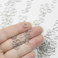 200pcs Anillos De Salto Ovalados De Acero Inoxidable Para Fabricación De Joyas DIY Cadena De Llaves Pendientes Collar Pulsera Accesorios Metálicos - details 4