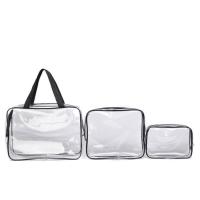 Neceser de viaje transparente para hombre y Mujer, 3 unidades, Negro color - details 0