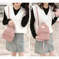 Mochila De Piel De PU De Gran Capacidad Mini Lingge Bordada Para Mujer Color Sólido Con Cierre De Cremallera Estilo De Moda Para Viajes Y Shoulder Bag - details 6