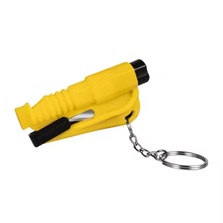Martillo De Seguridad Para Coche Compacto 3-en-1 Rompe Ventanas Y Cortador De Cinturones De Seguridad Herramienta De Rescate Emergente Para Accesorios De Vehículo - 1