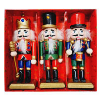 soldado cascanueces navidad,soldado de madera,muñeco de soldado,figura de cascanueces,caja de 3 piezas,15cm,CAJA DE 4/5/6 PIEZAS DE 12.5CM,cm,fespu - details 1