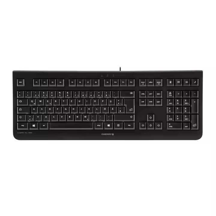 Cherry KC 1000 USB QWERTY Inglés Negro - Teclado (USB, Oficina, QWERTY, Inglés, Alámbrico, PC/Server) - 1