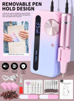 Set Profesional De Taladro Eléctrico Para Uñas 35000RPM Recargable Accesorios De Archivo De Uñas Bajo Ruido Herramientas De Arte De Uñas Con Pulidora De Gel - details 0