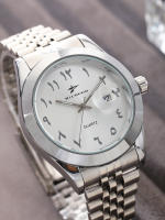 Reloj De Pulsera De Lujo Clásico Para Hombres Con Fecha Y Correa De Acero Inoxidable Deportivo Y Casual Con Marcas Arábigas Resistente Al Agua - details 25