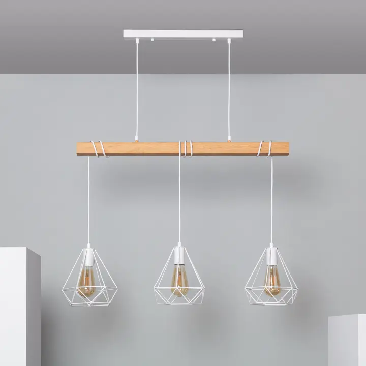 Ledkia Lámpara Colgante Metal Sardo 3 Focos - 1