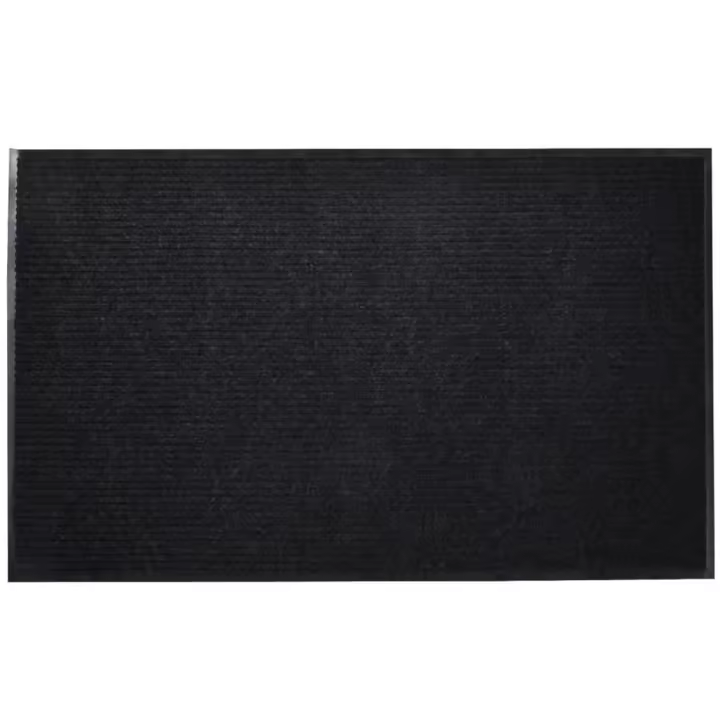 vidaXL Felpudo alfombra de entrada PVC negro 90x120 cm - 1