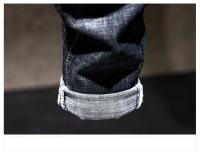 Jeans Rupturados Para Hombre 2024 Otoño Nuevos Stretch Slim Straight Pantalones Streetwear Jovenes Pequeños Detalles En Denim - details 7