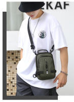 Bolsa De Pecho Multifuncional Para Hombre En Nylon Con Patente Impermeable Antirrobo Para Viajes Con Carga USB Bolsa Masculina Casual - details 22