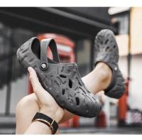 Sandalias De Verano Para Hombres Talla Grande 48/49 Zapatillas Casuales De Lujo Comodidad Hogar Suaves Clogs De EVA Color Negro Blanco Gris - details 5