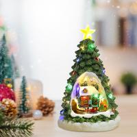 Adorno De Navidad Casa Brillante Con Música Y Tren Escena De Invierno Para Decoración De Hogar Oficina Escritorio Regalo Para Adultos Y Niños - details 0
