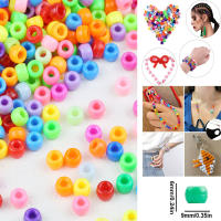 Talismán De Amistad Hebillas De Colores Sólidos Con Agujero Grande Para Creación De Joyas Y Peinado 100/400pcs 6x9mm Artículos De Manualidades - details 0