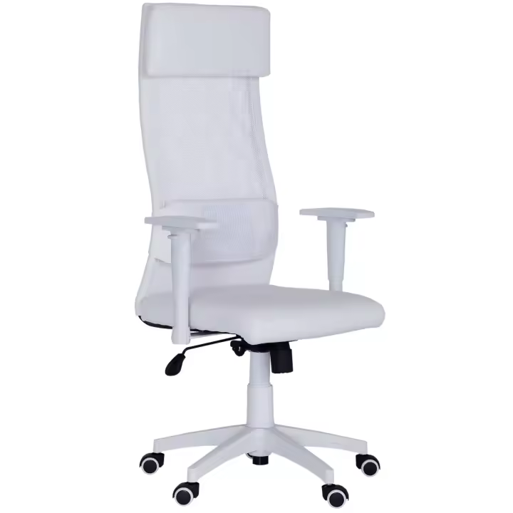Silla de escritorio Office Transpirable color Blanco cojín lumbar Oficina Moderna - 1