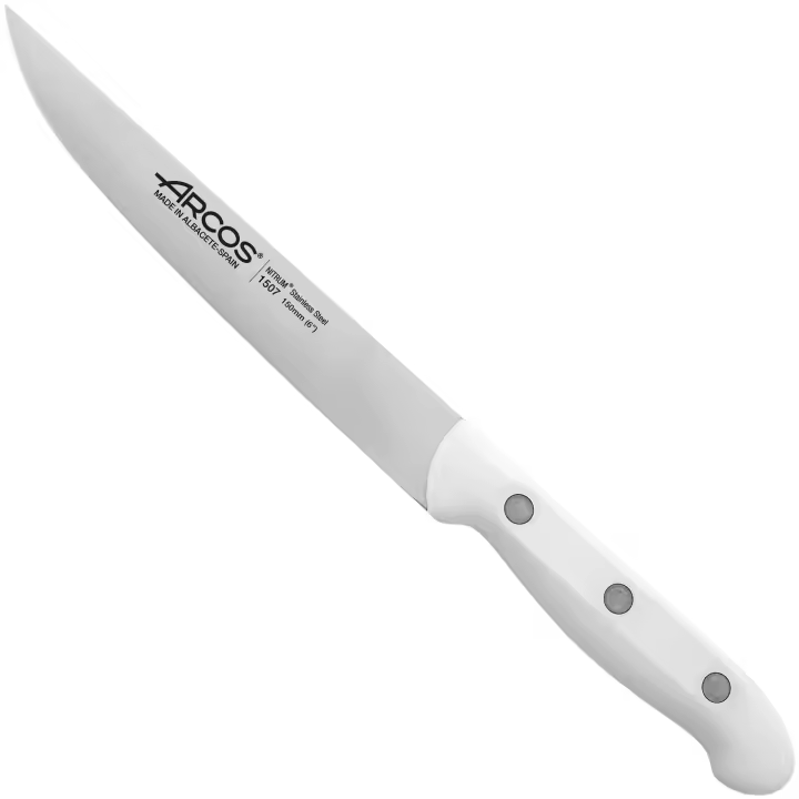 ARCOS Artika - Cuchillo de Cocina (150 mm) - Hoja de Acero Inoxidable Nitrum® - Mango Blanco de Polipropileno (PP) - 150724 - 1