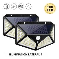Lámpara De Pared Solar Exterior Con Sensor De Movimiento PIR 100LED Luz Solar Para Jardín Courtyard Iluminación De Calle Moderna ABS IP65 - details 3