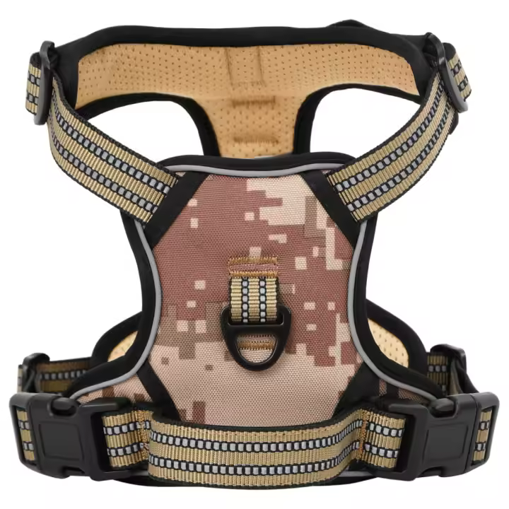 vidaXL Arnés para perros con bandas reflectantes ajustables M Color Azul,  Marrón,  camouflage brown y mas - 1