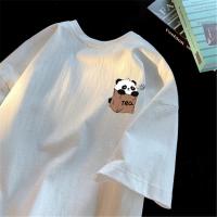 Camiseta De Algodón Para Hombre Estampado De Gato Adorable De Alta Calidad Manga Corta Casual Suelta Y2k Top Para Gimnasio Deporte - details 10