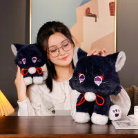 Muñeco De Peluche Gato Anime Genshin Impact Wanderer Mascota Scaramouche Juguete Para Niños Muñeco De Cosplay Regalo De Peluche Suave Para Adultos Y Niños - details 20
