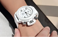 Reloj De Pulsera Deportivo Para Hombre Megir Moda Con Banda De Silicona Pantalla Analógica Cronógrafo Negro Con Calendario Resistente Al Agua - details 3