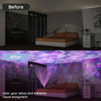 Proyector LED 2-en-1 Luz De Noche Con Ondas De Mar Y Aurora Boreal Incluye Control Remoto 14 Efectos Vibrantes Fuentede Alimentación Incluida Idea - details 5