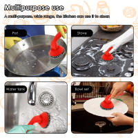 Limpia Ollas De Hierro Fundido Con Cuerda De Acero Inoxidable Y Mango De Silicona Herramienta De Limpieza Para Cocina Utensilios De Cocinar Y Repostería - details 6