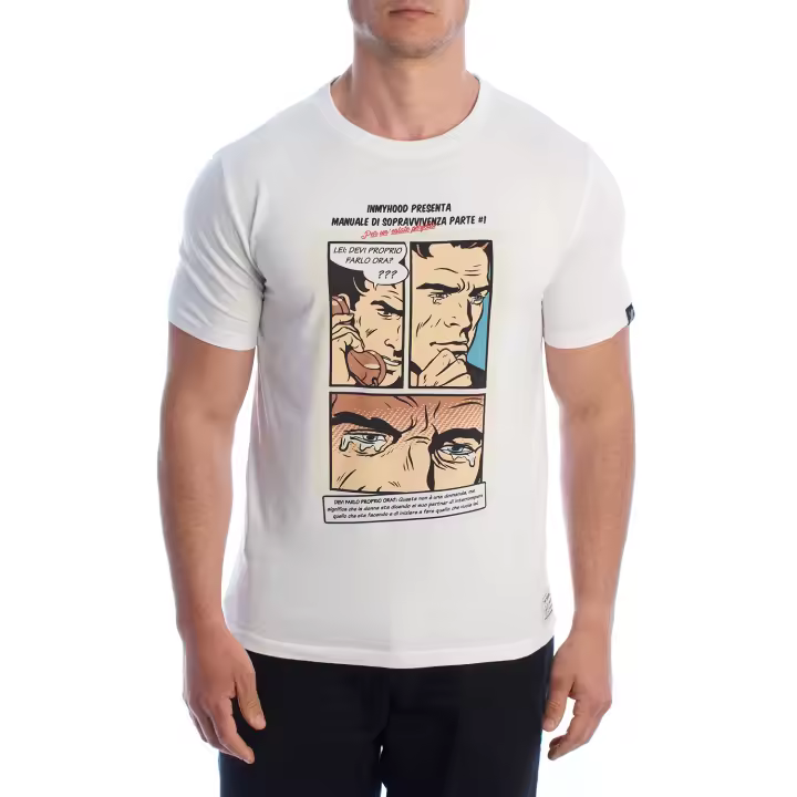 inMyHood-Camiseta Manga Corta Estampado Cómics de Algodón HS24MTS21-A para Hombre - 1