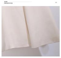 Vestido Elegante Para Mujer Con Doble Botón Y Cinturón Longitud Pierna Vestido Oscuro Blanco A-Line Estilo Oficina Moda Otoño 2025 - details 15