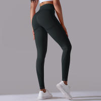 Mallas de Yoga de nailon para mujer, pantalones deportivos de cintura alta, elásticos, ajustados, transpirables, para entrenamiento - details 9