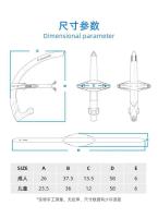Tubo de respiración para entrenamiento de natación, ajustable al frente, para adultos, estilo libre, equipo de buceo y esnórquel profesional, fabricante - details 6