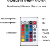 Luz LED sumergible, iluminación LED RGB multicolor impermeable con controles remotos, luces subacuáticas IP68 - details 2