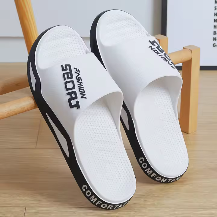 Sandalias De Hombre Para Interior Y Exterior Antideslizantes Verano Plataforma PVC Tallas Menores Que El Normal Slippers Trendy Externas Para Parejas - 1