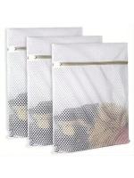 Bolsa De Lavado Para Delicados De Malla Híbrida Blanca Duradera Y Reutilizable Organizador De Ropa Para Lavandería - details 5