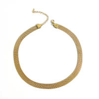 Collar De Cadena Ancha Tejida Peri'sBox En Acero De Titanio Texturizado Para Mujer Estilo Vintage Collar De Moda 2020 - details 6