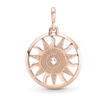 PANDORA ME, Medallón Chapado en oro rosa con circonitas cúbinas. Viene con El original embalaje de Caja De Regno. - details 0