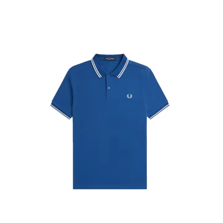 Fred Perry Slim Fit Twin Tipped Polo Shaded Cobalt - 1