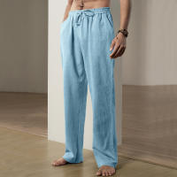 Pantalones deportivos casuales sueltos de lino transpirables de hip-hop para hombre de nueva tendencia de primavera y verano - details 46