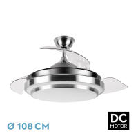 VENTILADOR DE TECHO IBE DC 59W 6980LM NIQUEL 3 ASP.DESP. 107D 3000-4000-6000K REMOTO, REG.INTENSIDAD, MEMORIA Y TEMPORIZADOR - details 2