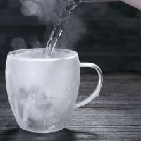 2 Pcs Tazas De Café Con Mano De Vidrio Doble Capa 12oz Resistentes Al Calor Para Espresso Cappuccino Latte Té Transparentes Ecológicas Para El Hogar - details 6