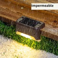 12 luces solares para cubierta, acabado de bronce, impermeable, lámpara solar LED para caminos al aire libre, patio, escaleras, escalones y vallas. (Luz blanca, luz cálida y luz de color son opcionales.) - details 2