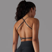 Top Deportivo Para Mujer Sexy Cruzado En Yoga Gimnasio Entrenamiento Correr Estirable Fitness Tank Top Transpirable Nylon - details 4