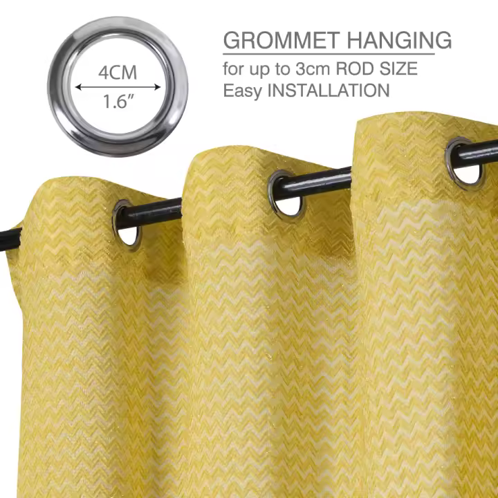 Cortina para salon, curtain para Habitacion type visor with aspecto de Lino with ojales, Cortina single modern de 140x260cm - 1
