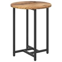 Mesa auxiliar de 2 piezas de madera antigua, madera de ingeniería y metal - details 4