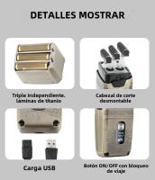 VGR Afeitadora Profesional Eléctrica Para Hombres Cincel De Barba Impermeable Con Pantalla Digital Afeitadora De Cabello Metálica V-335 - details 2
